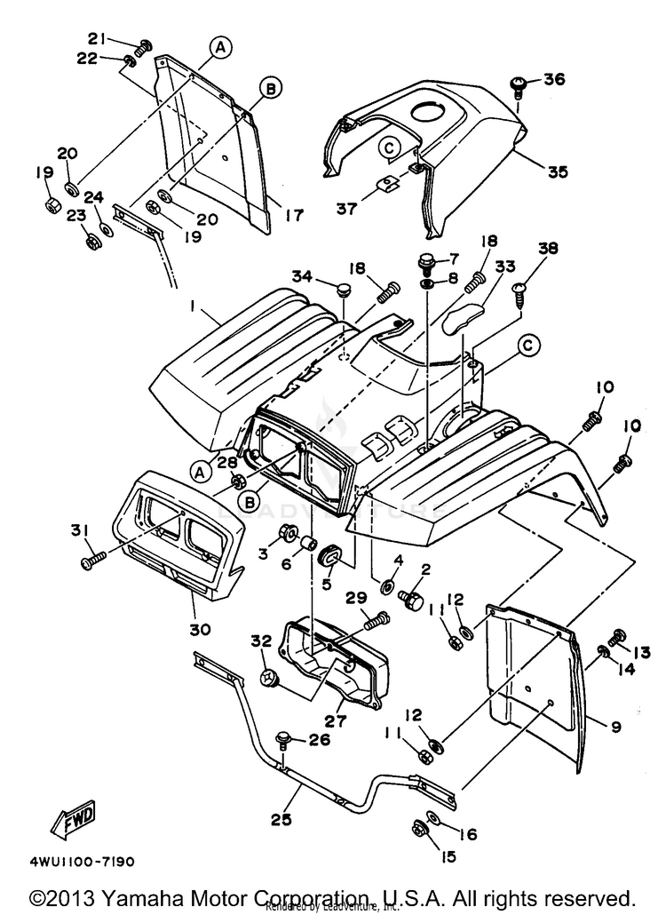 Front Fender Schematic