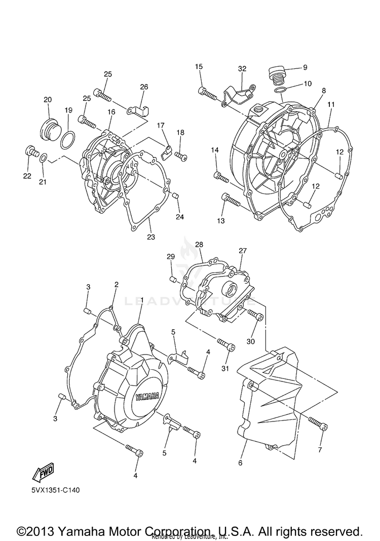 Crankcase Cover 1 Schematic