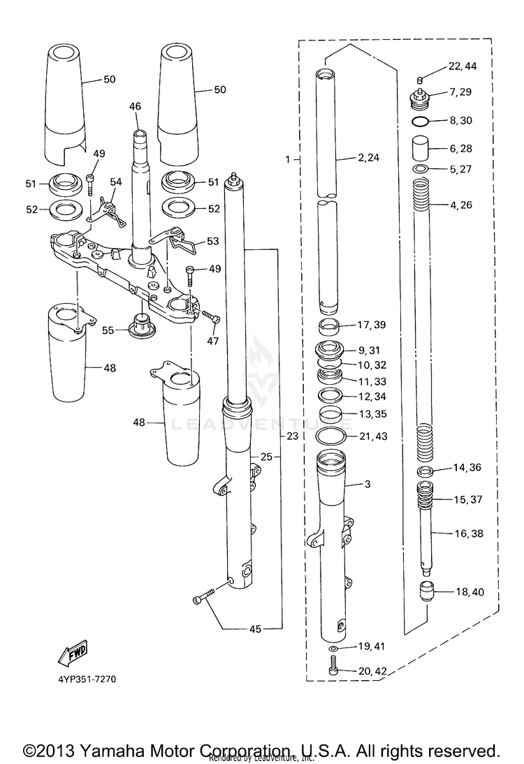 Front Fork Schematic