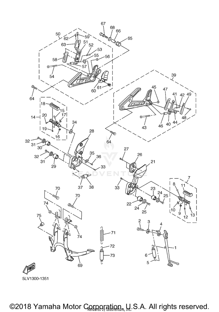 Stand Footrest FZ1 (CA Ed.) - FZ1TC - 2005 Schematic