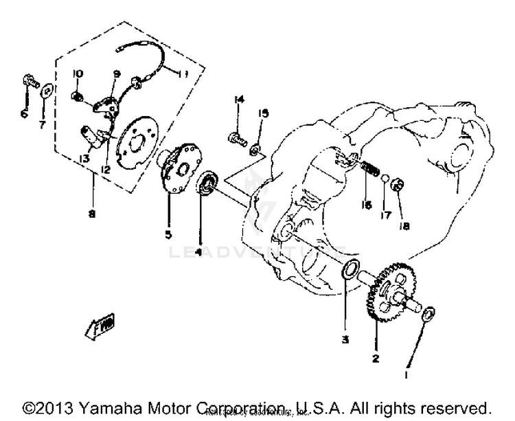 Contact Breaker - Governor XT500E - 1978 Schematic