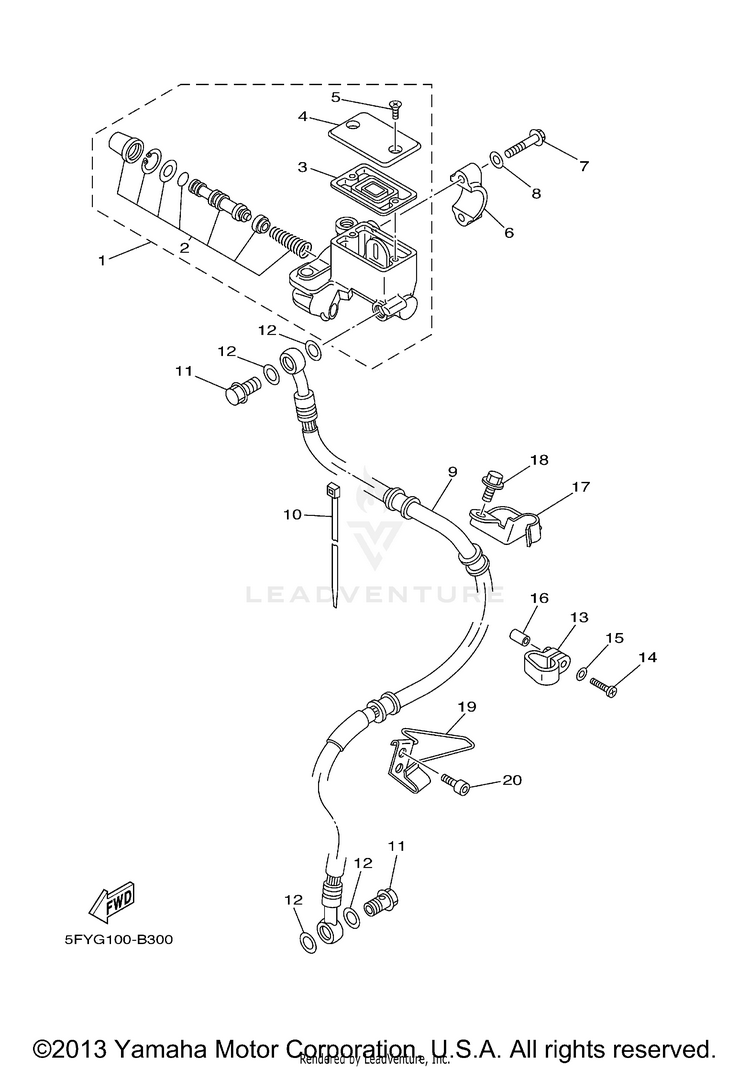 Front Master Cylinder Schematic