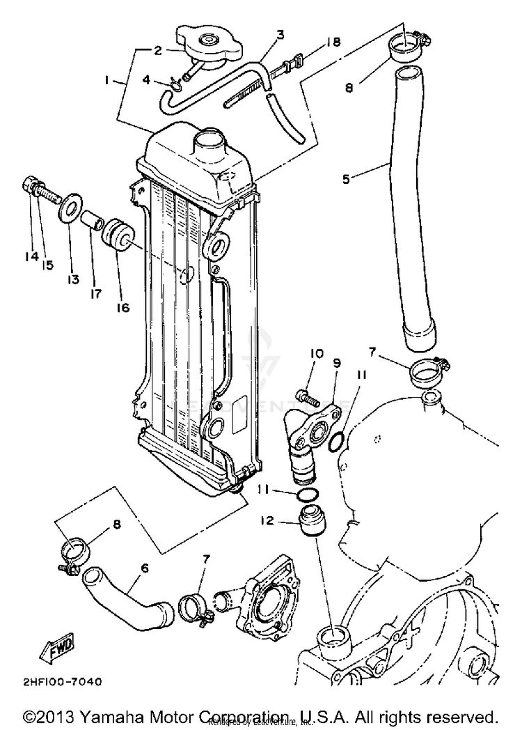 Radiator - Hose Schematic