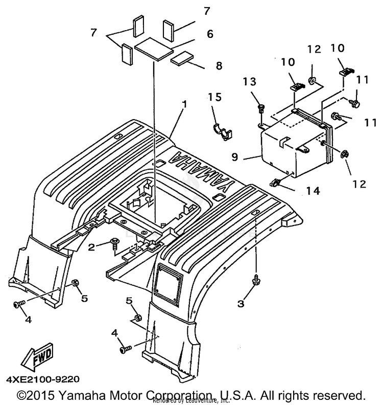 Rear Fender Schematic