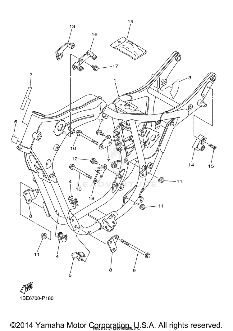 Frame V STAR 250 - XV250FCB - 2015 Schematic
