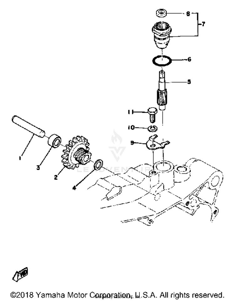 Tachometer Gear 250b - C - 400b - C Schematic