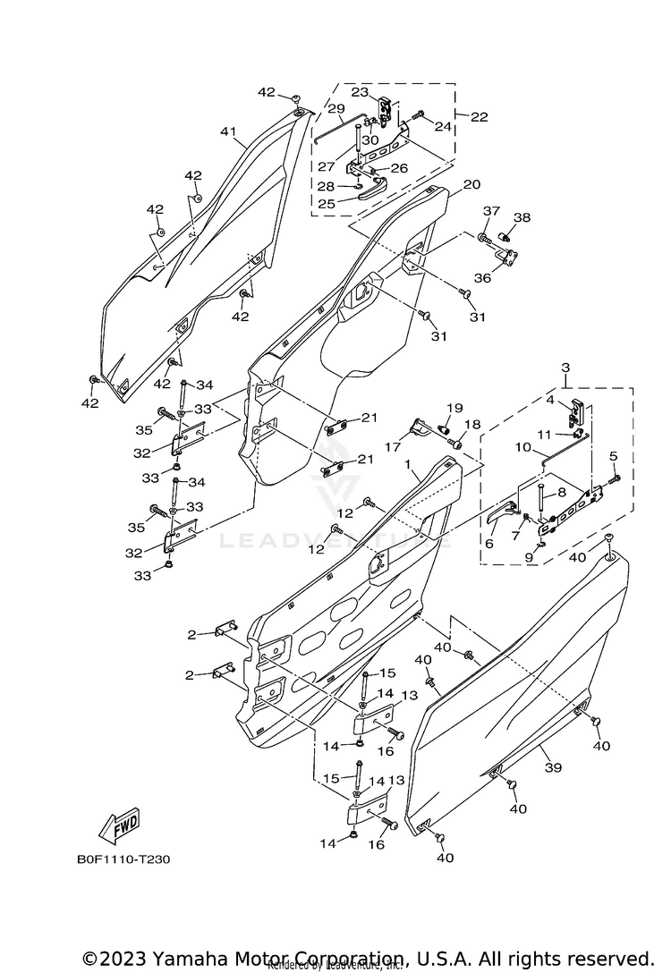Side Cover 3 YXZ1000R EPS SS SE - YXZ10YESJL - 2018 Schematic