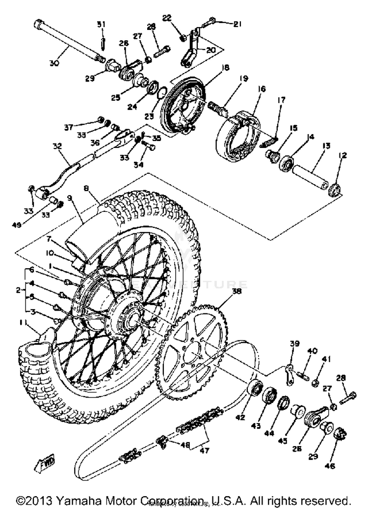Rear Wheel Yz125f Schematic