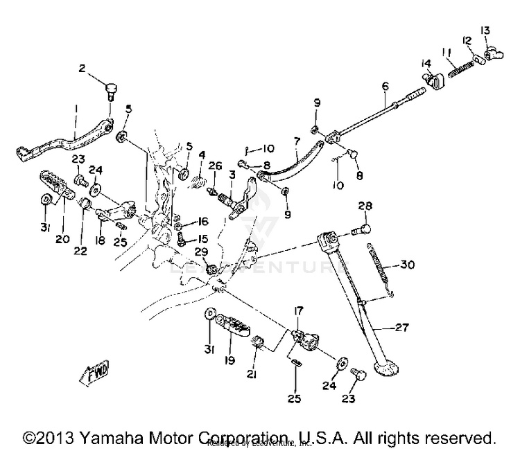 Stand Footrest Schematic