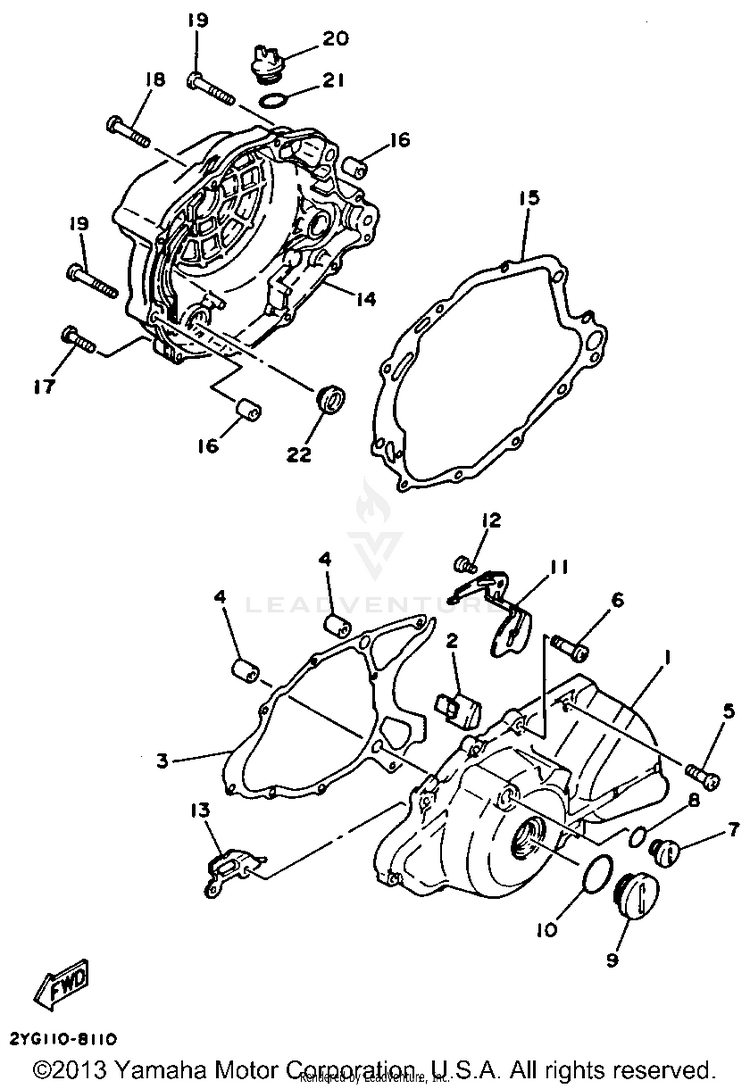 Crankcase Cover 1 Schematic