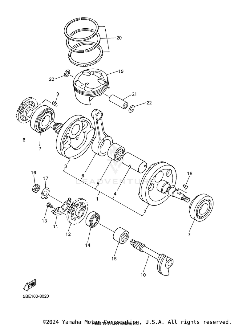 Crankshaft Piston Schematic