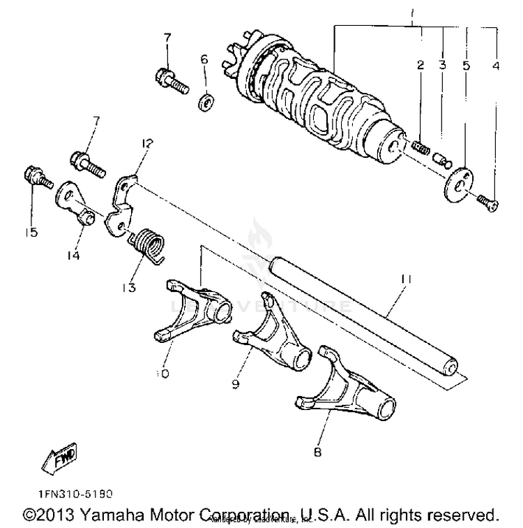 Shift Cam Fork Schematic