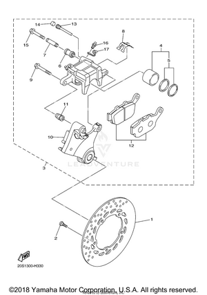 Rear Brake Caliper Schematic