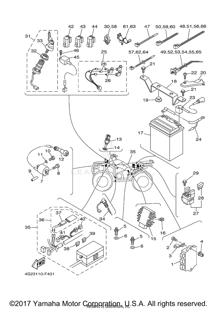 Electrical 1 GRIZZLY 350 IRS 4WD - YFM35FGIZG - 2010 Schematic