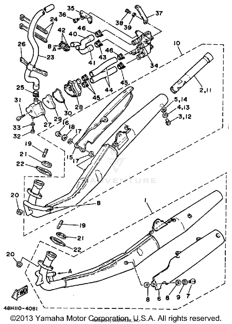 Exhaust Rz350n Schematic