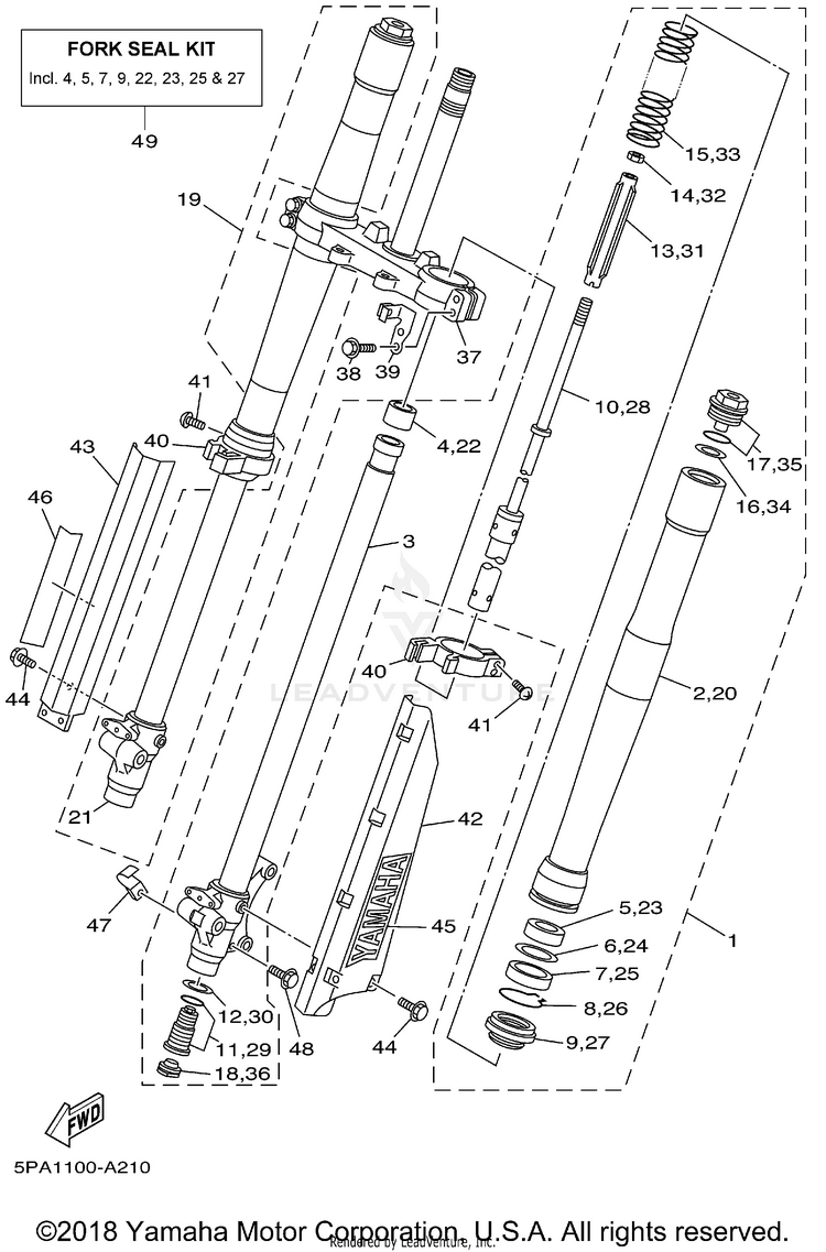 Front Fork Schematic