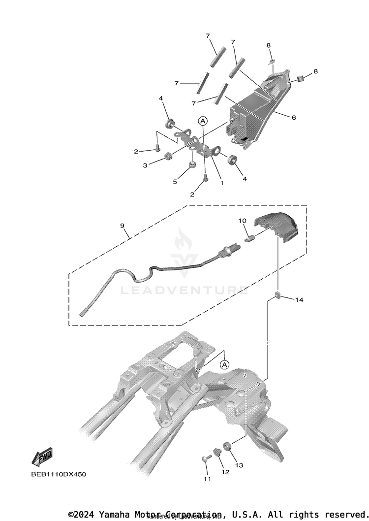 Taillight YZFR7 - YZFR7SCB - 2025 Schematic