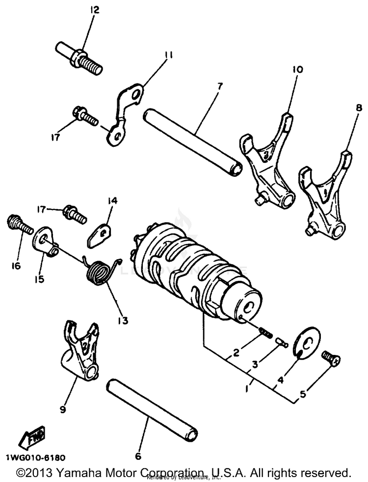 Shift Cam Fork Schematic