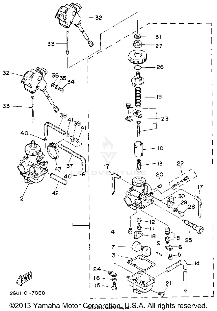 Carburetor BANSHEE - YFZ350D_MN - 1992 Schematic