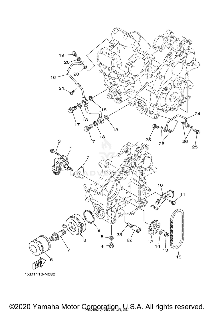 Oil Pump VIKING - YXM70VDXLR - 2020 Schematic