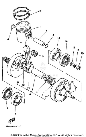 Crankshaft-piston Schematic