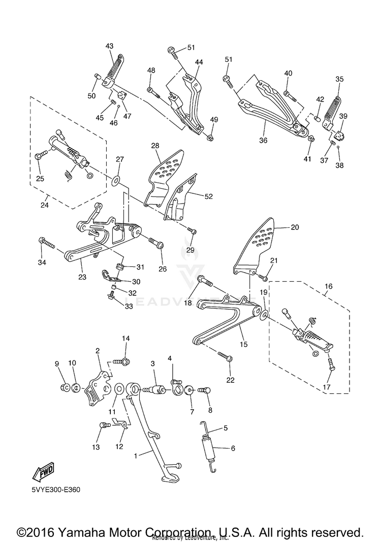 Stand Footrest R1 - YZFR1VC - 2006 Schematic