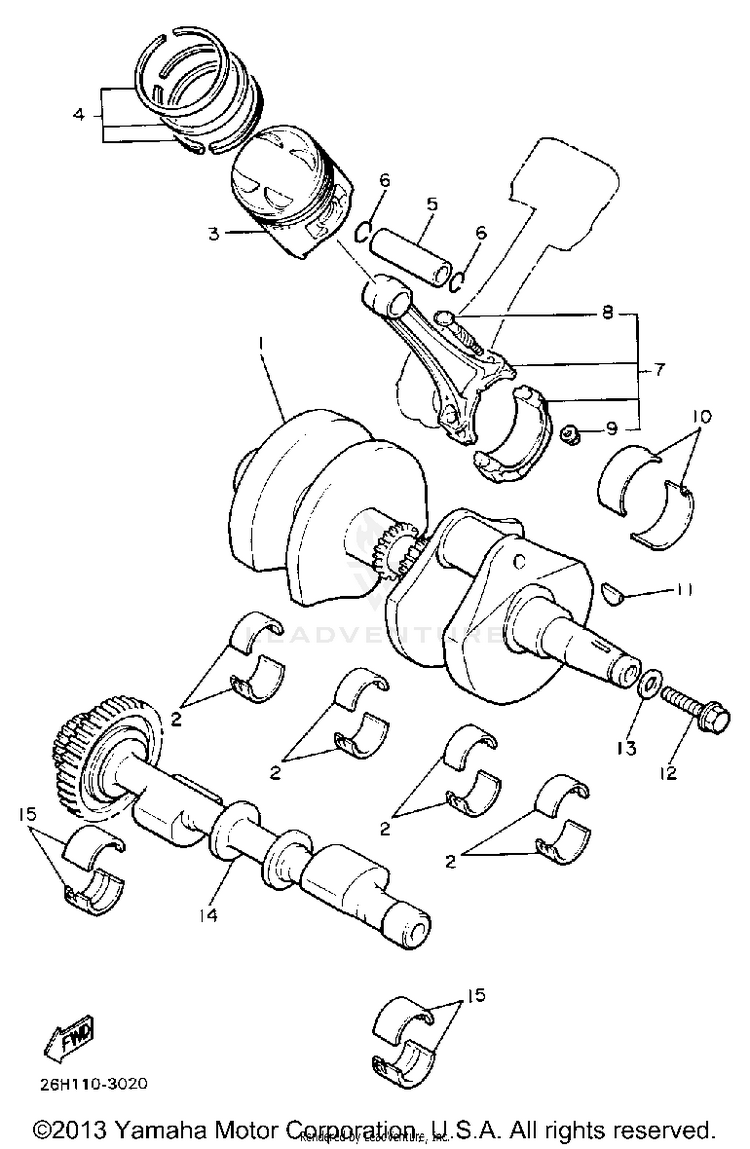Crankshaft Piston Schematic