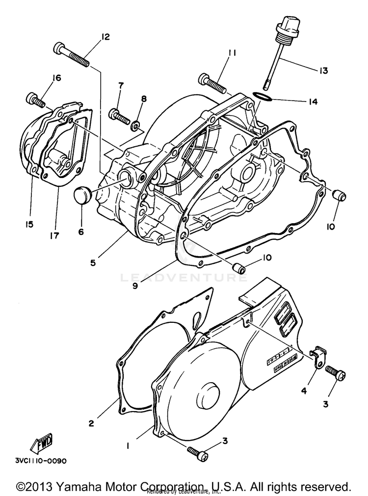 Crankcase Cover 1 Schematic