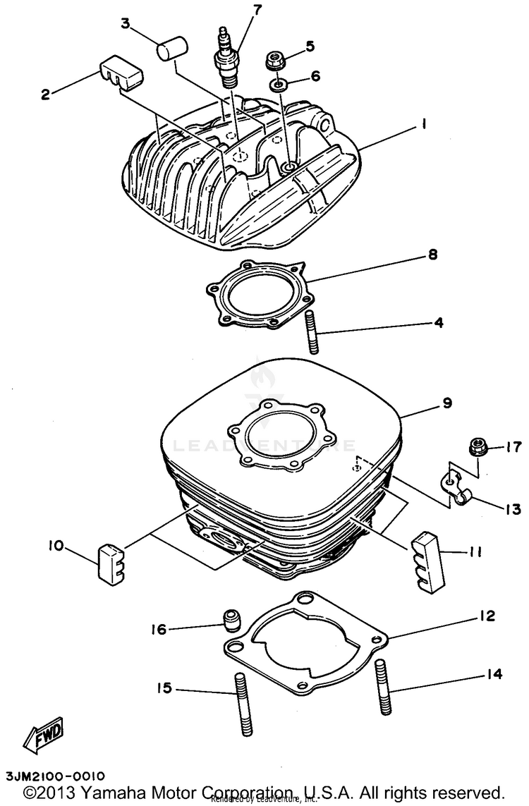 Cylinder BLASTER - YFS200G - 1995 Schematic