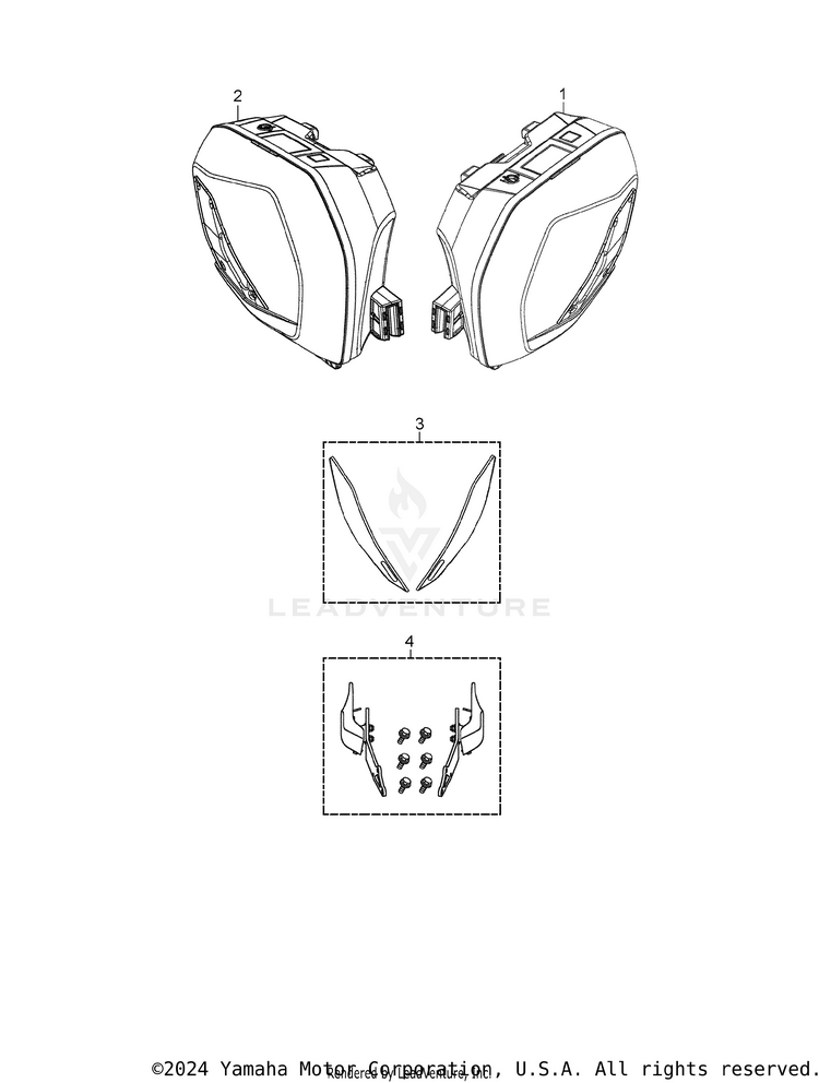 Saddlebags TRACER 9 GT - MTT9GTNCR - 2022 Schematic