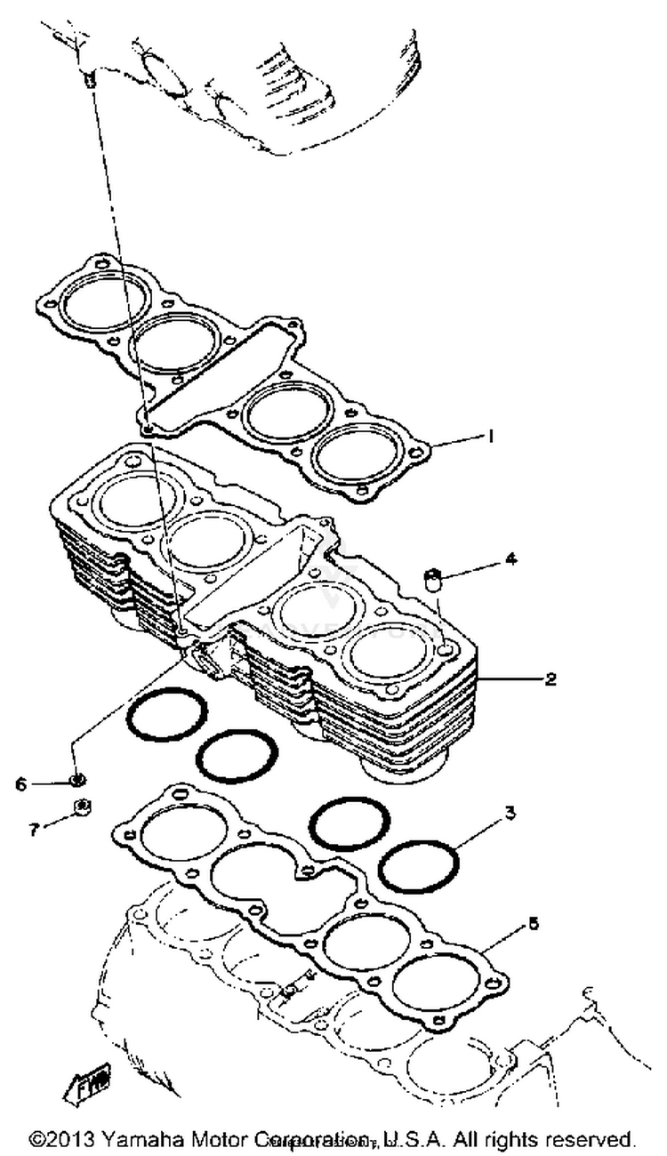 Cylinder XS1100H - 1981 Schematic