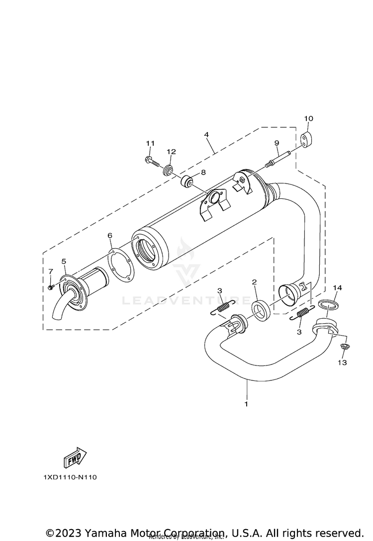 Exhaust VIKING EPS RANCH - YXM70VPRLC - 2020 Schematic