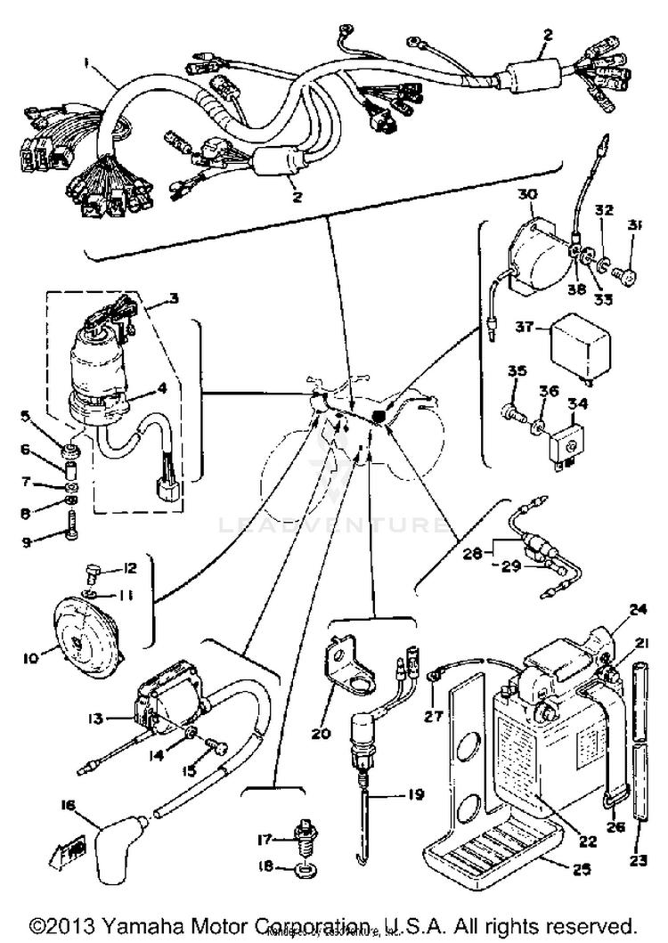 Electrical XT500E - 1978 Schematic