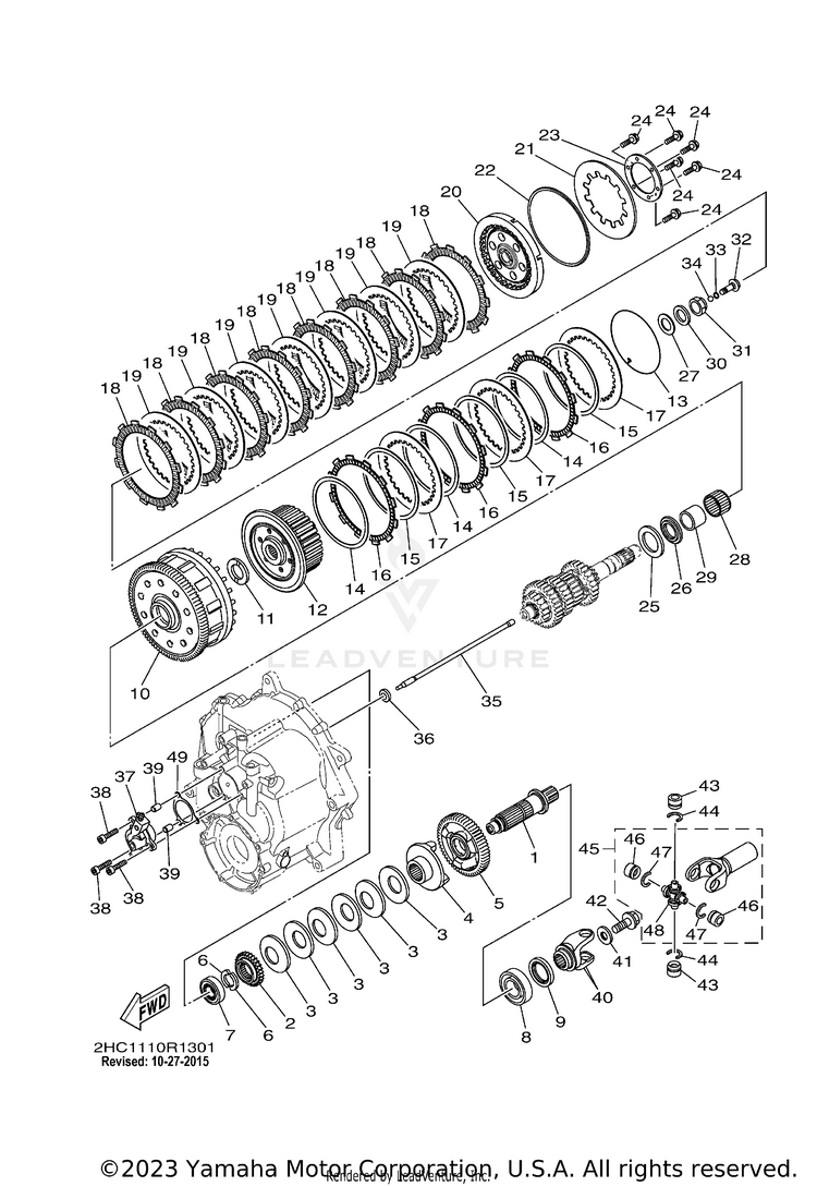 Clutch YXZ1000 EPS SPECIAL - YXZ10YPSGY - 2016 Schematic