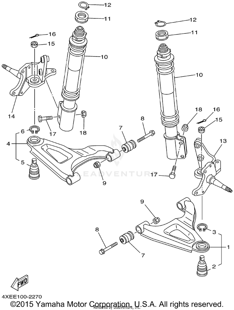 Front Suspension Wheel Schematic