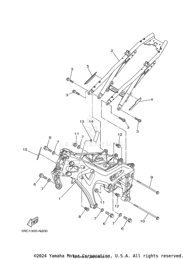 Frame FZ09 CA - FZ09FCGY - 2015 Schematic