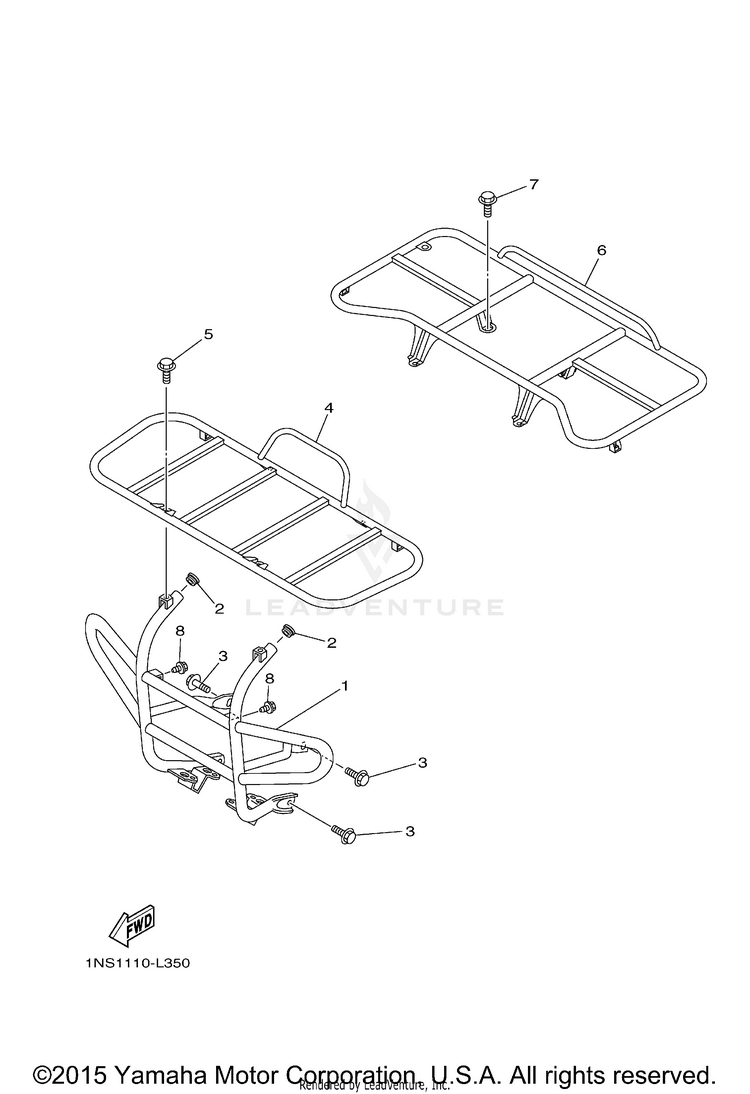 Guard GRIZZLY 350 4WD - YFM35FGDGR - 2013 Schematic