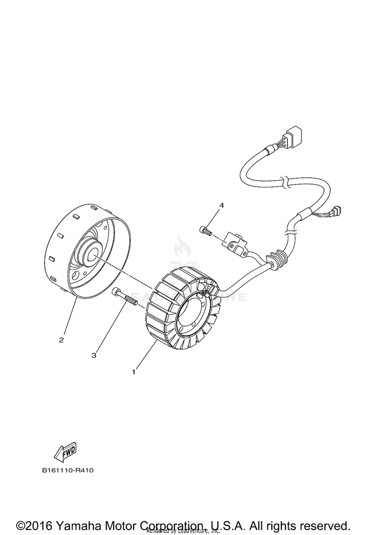 Generator KODIAK 700 4WD - YFM70KDXGG - 2016 Schematic