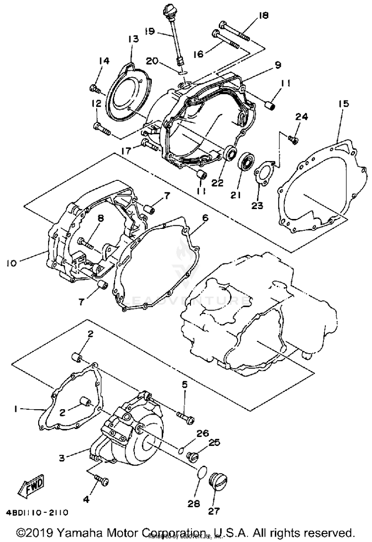 Crankcase Cover 1 Schematic