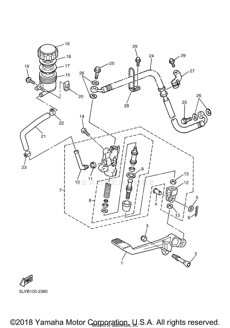 Rear Master Cylinder Schematic