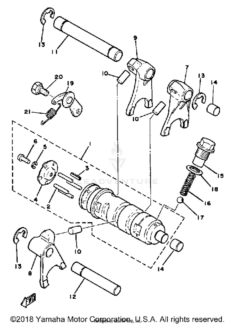 Shift Cam-Fork Schematic