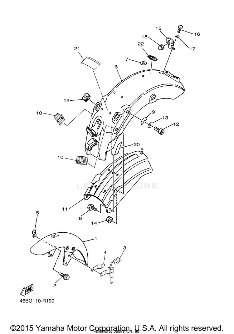 Fender XV250 - XV250GCR - 2016 Schematic