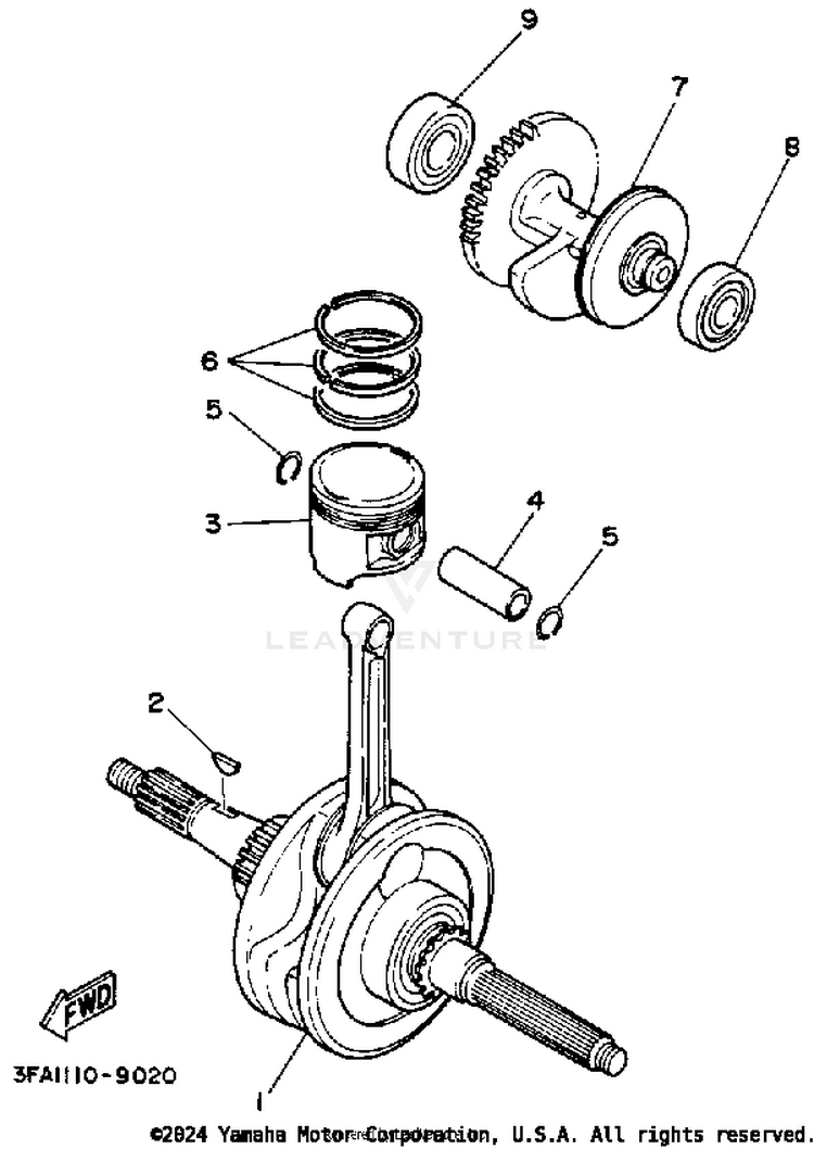 Crankshaft-Piston Schematic