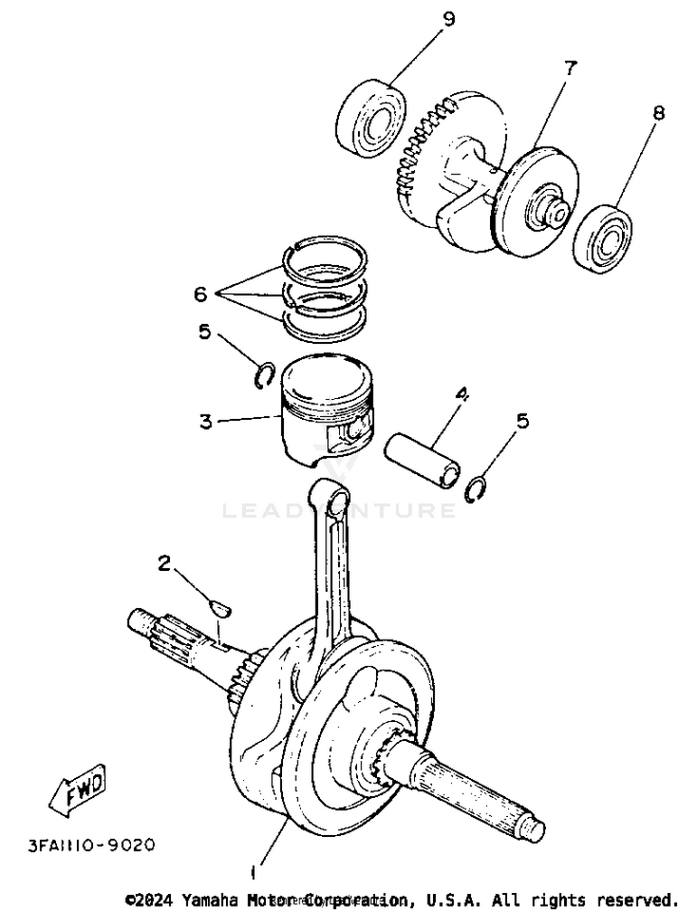 Crankshaft - Piston Schematic