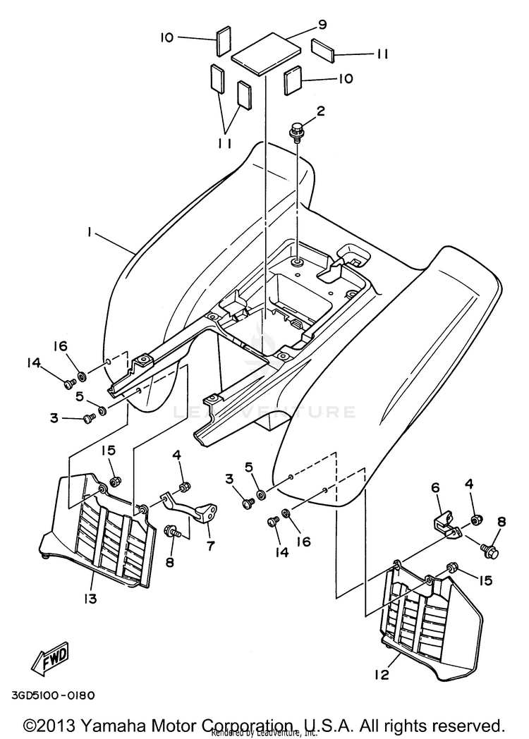 Rear Fender Schematic