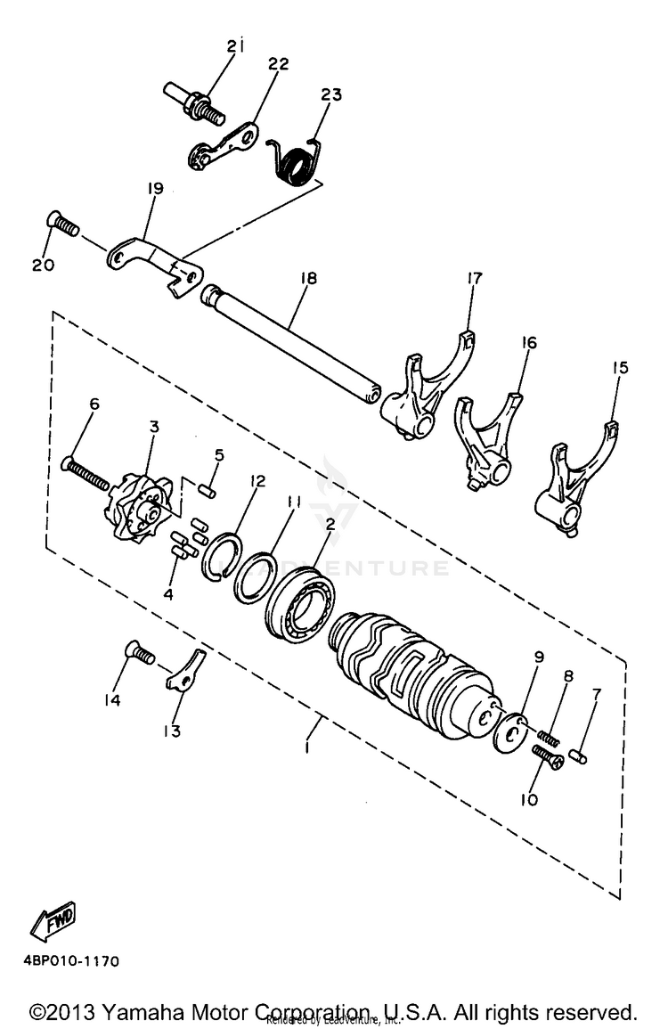 Shift Cam Fork Schematic