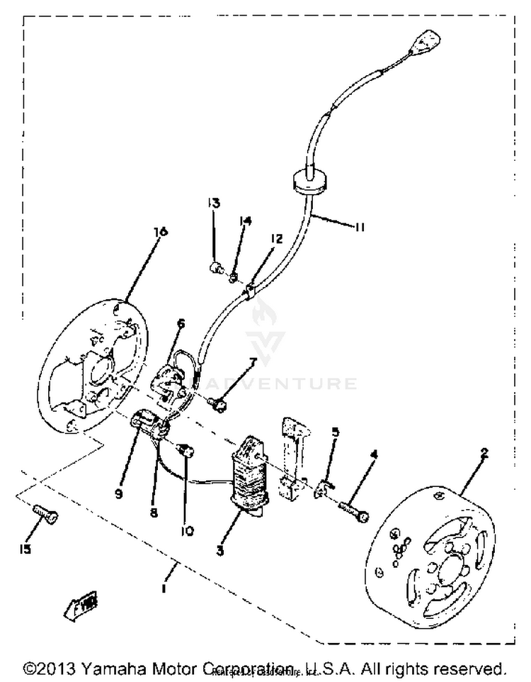 Flywheel Magneto Gtmxc GTMXC - 1976 Schematic