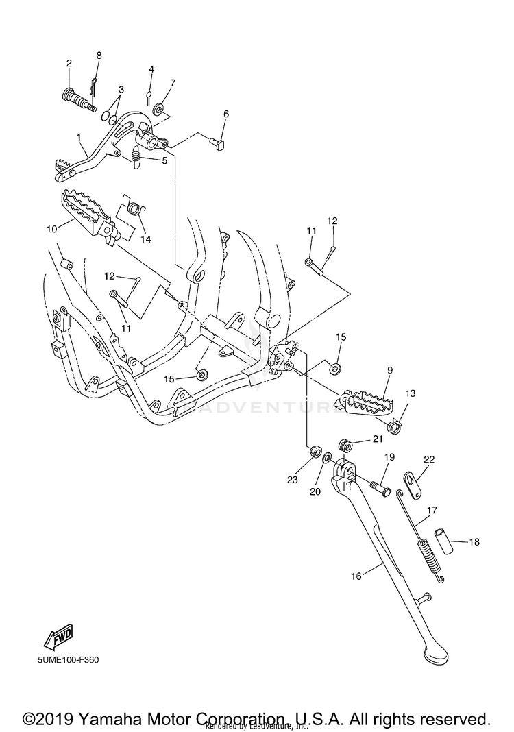 Stand Footrest Schematic