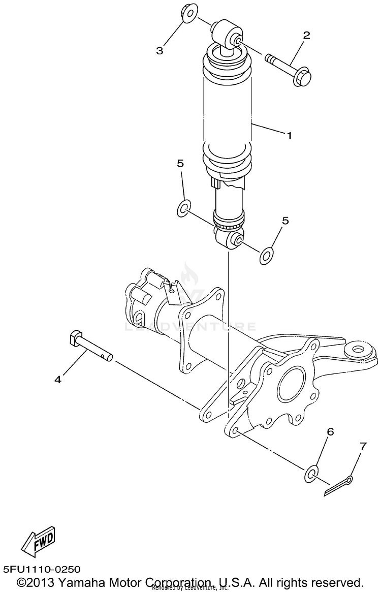 Rear Suspension BIG BEAR 400 4WD_REAL TREE XTRA - YFM400FHP - 2002 Schematic
