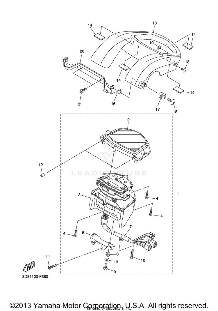 Meter V STAR 1300 TOURER - XVS13CTZCB - 2010 Schematic